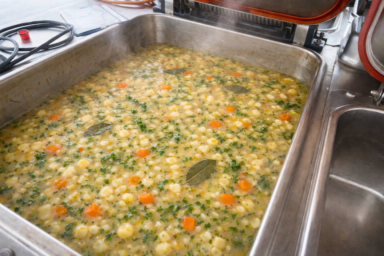 Rezept Kartoffelsuppe 100 Portionen Feldküche
